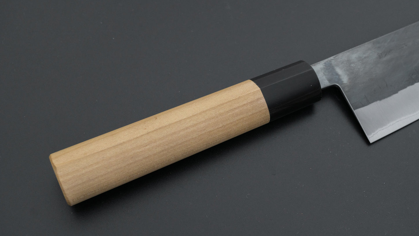 Hitohira TD Blue #2 Stainless Clad Kurouchi Santoku 165mm Ho Wood Handle (D-Shape)