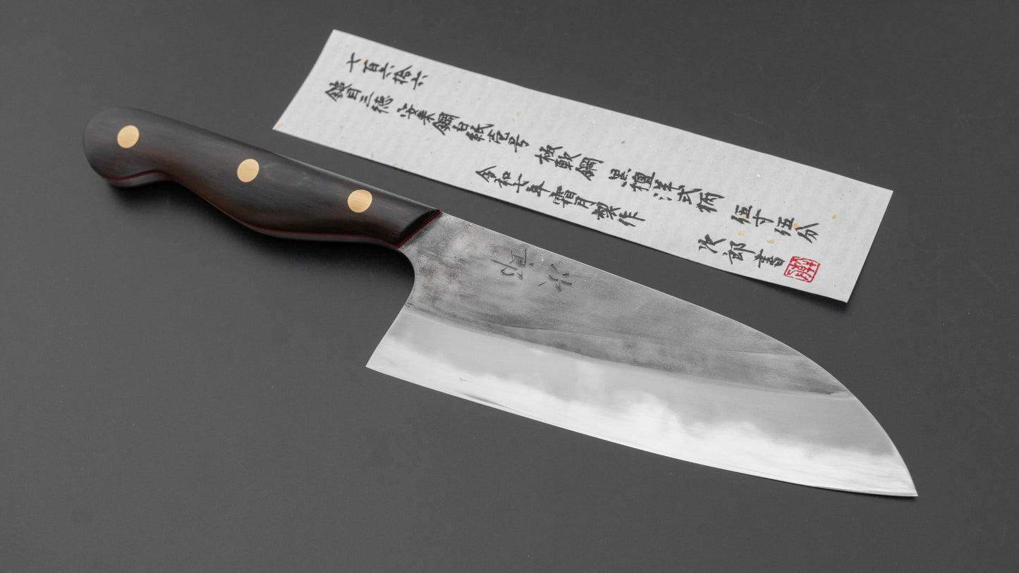 Jiro Tsuchime Yo Santoku 165mm Ebony Handle (#766)
