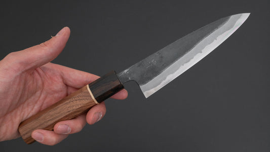 Hitohira Tosa Kurouchi Blue #2 Petty 135mm Walnoot Handvat (Ziricote Huls)