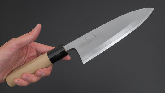 Hitohira Tanaka Manzo Blue #1 Deba 165 mm Ho houten handvat (D-vorm/ Saya)