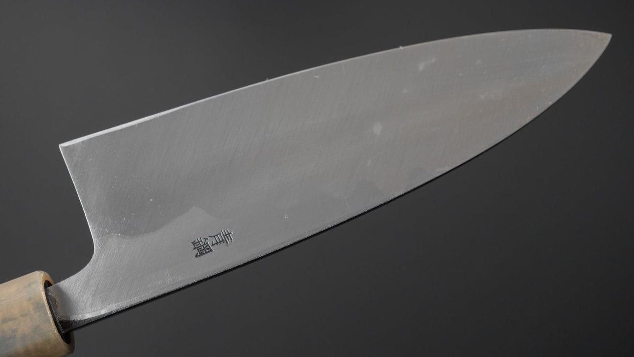 Hitohira Kikuchiyo Manzo Blue #2 Deba 150mm Ebony Handle (Saya)