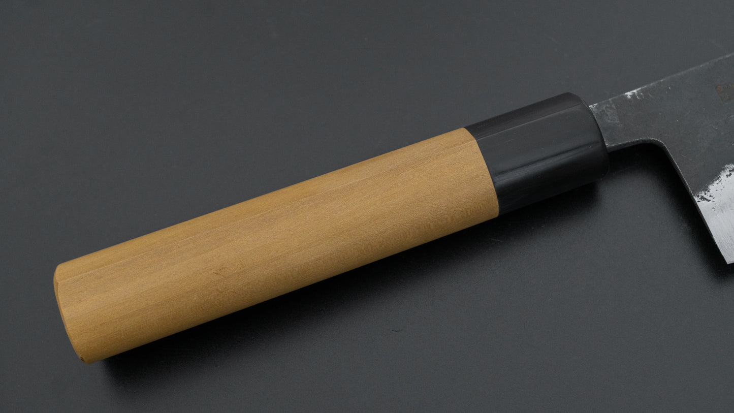 Morihei Hisamoto Kurouchi Wit #1 Nakiri 165 mm Ho houten handvat (D-vorm)