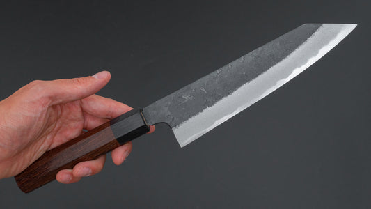 Hitohira Echizen OD Wit #2 Kurouchi Kiritsuke Gyuto 180 mm palissander handvat