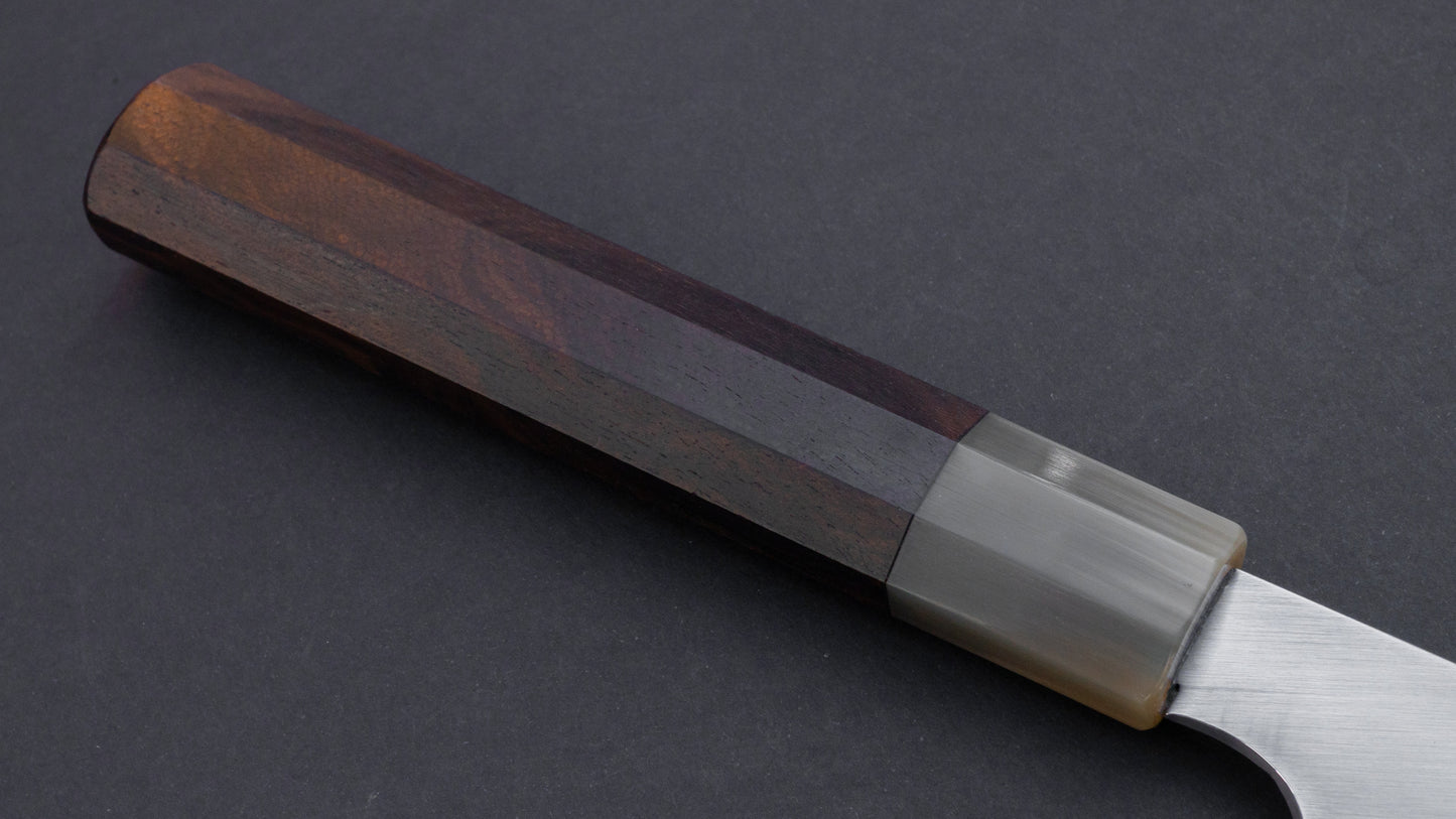 Hitohira Togashi Blue #1 Stainless Clad Migaki Gyuto 210mm Ziricote Handle