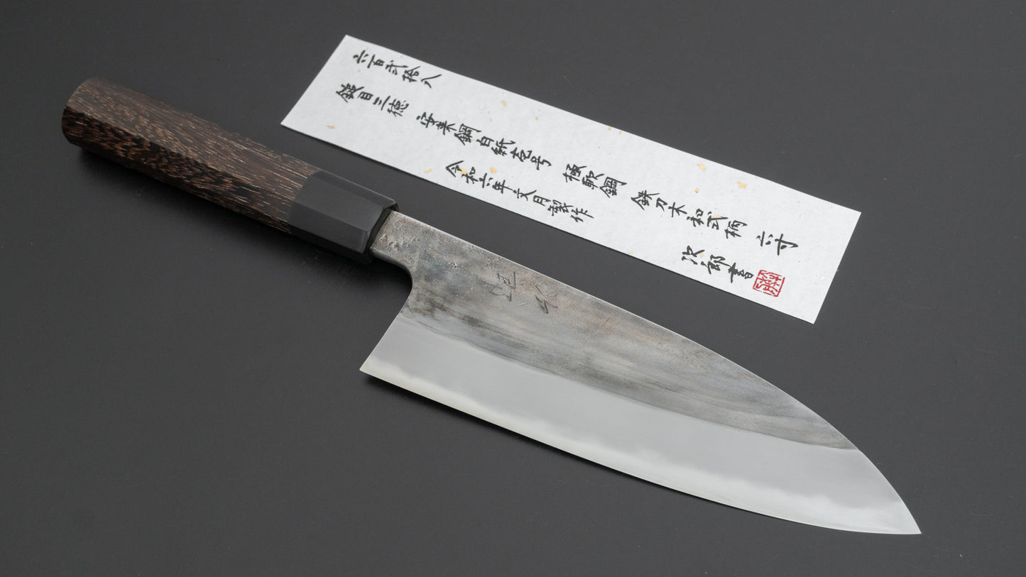 Jiro Tsuchime Wa Santoku 180 mm Taihei Tagayasan-handvat (#628)