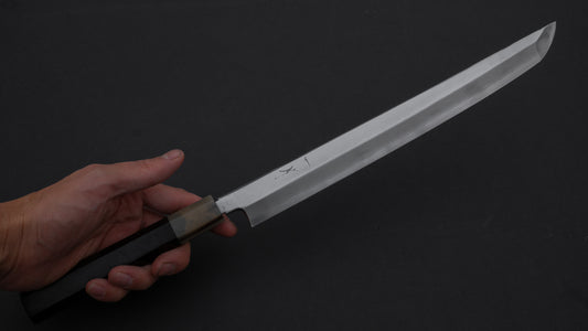 Hitohira Nakagawa Mosuke Silver #3 Sakimaru Takobiki 270mm Ebony Handle (Saya)
