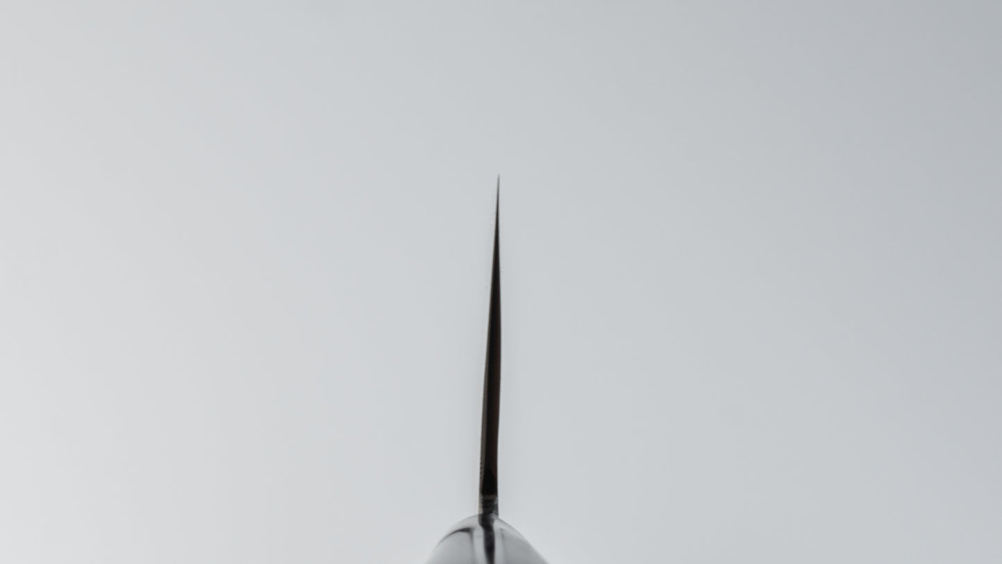 Morihei Hisamoto White #1 Tsuchime Stainless Clad Gyuto 240mm Pakka Handle