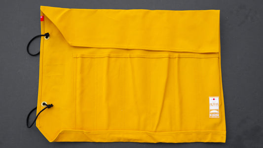 HI-CONDITION Hanpu Canvas 6 Pockets Knife Roll Mustard