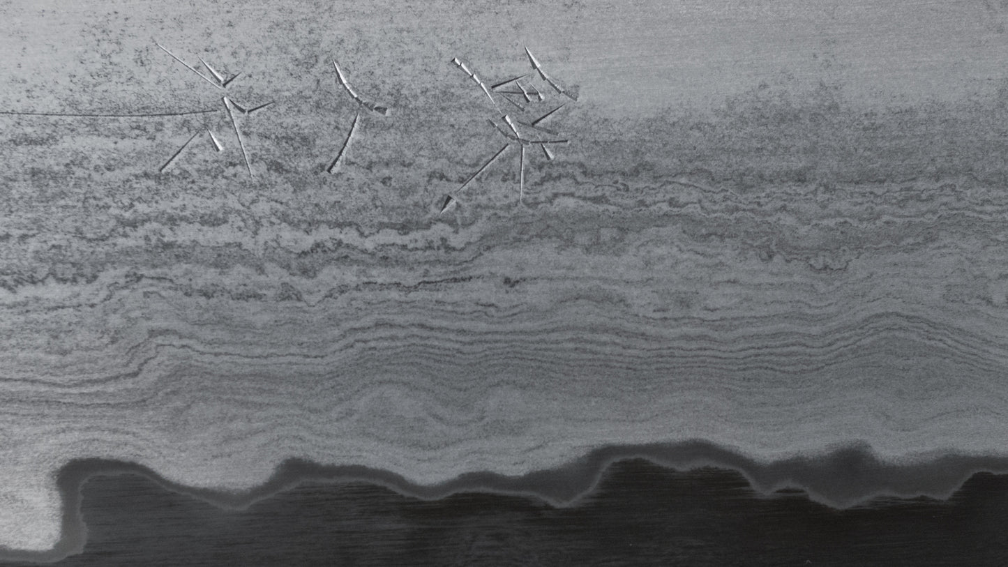 Tetsujin Blue #2 Metal Flow Kiritsuke Gyuto 240mm Taihei Makassar Ebony Handle