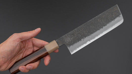 Hitohira Hinode Nashiji Wit #2 Nakiri 165 mm ebbenhouten handvat