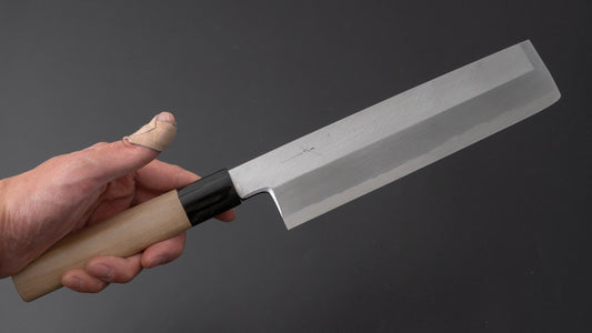 Hitohira Kikuchiyo Manzo White #3 Usuba 210mm Ho Wood Handle (D-Shape)