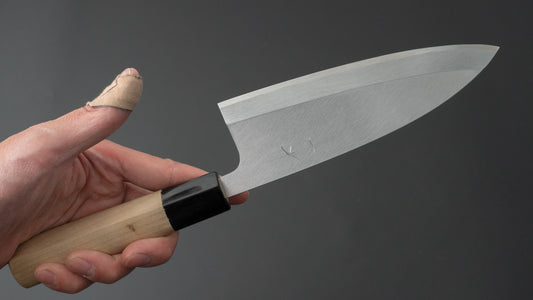 Hitohira Gorobei White #3 Left-Handed Deba 150mm Ho Wood Handle (D-Shape)
