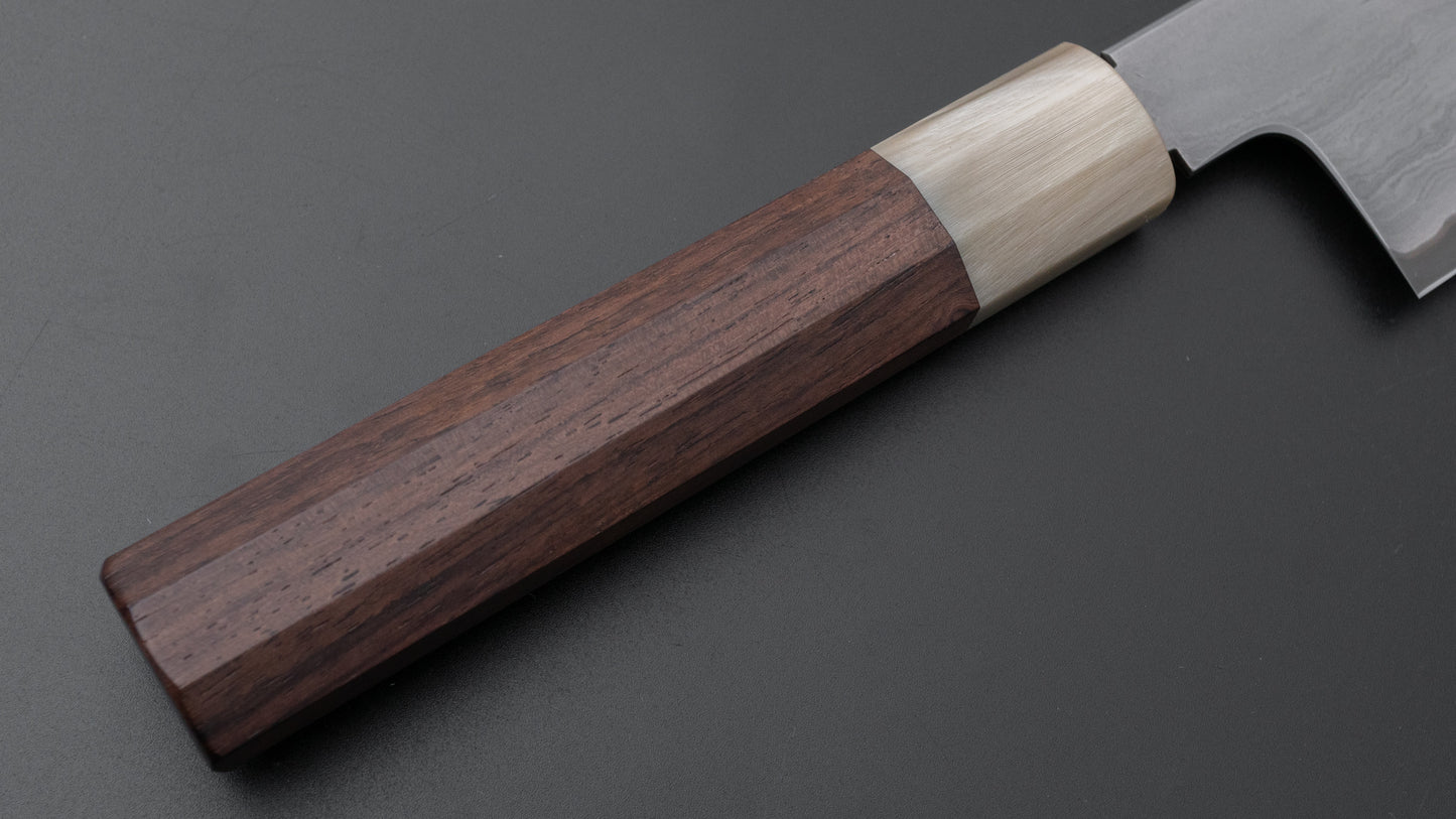 Tetsujin Blue #2 Metal Flow Santoku 180mm Taihei Rosewood Handle