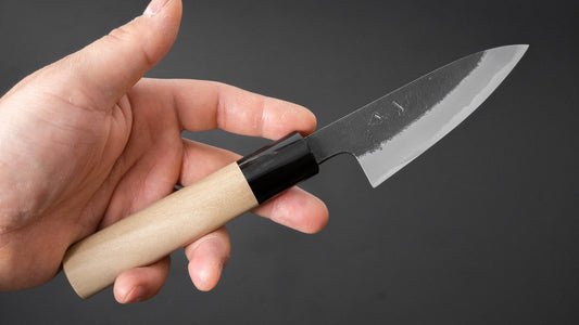 Hitohira Hinode Nashiji Wit #2 Paring 90 mm Ho houten handvat (D-vorm)