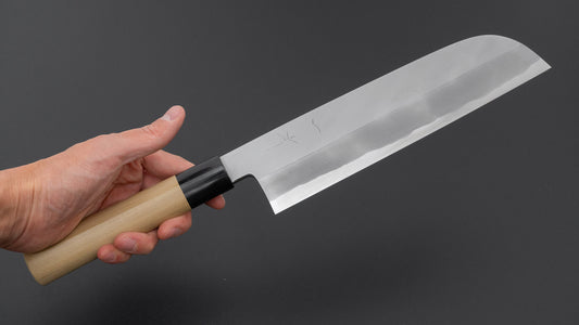 Hitohira Togashi White #2 Kamagata Usuba 240mm Ho Wood Handle (D-Shape/ Saya)