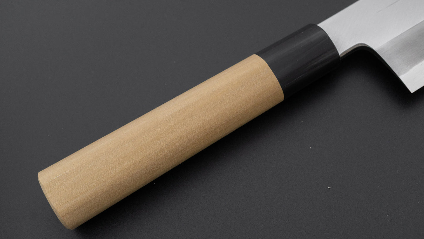 Hitohira Togashi White #2 Kamagata Usuba 240mm Ho Wood Handle (D-Shape/ Saya)
