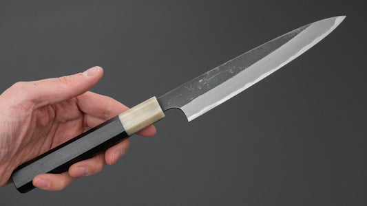 Hitohira Togashi Blue #2 Kurouchi Petty 165 mm ebbenhouten handvat