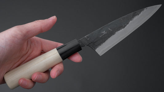 Hitohira Tosa Kurouchi Blue #2 dubbele schuine Deba 120 mm Ho houten handvat