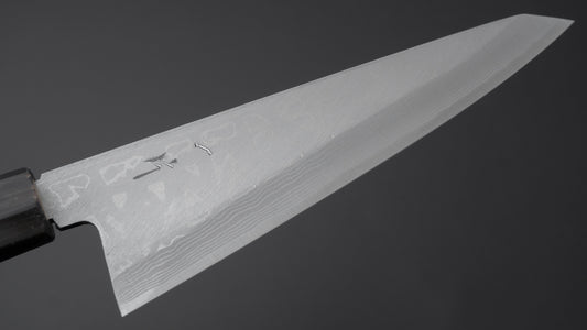 Hitohira White #2 Damascus Single-Bevel Honesuki Kaku 150mm Ho Wood Handle