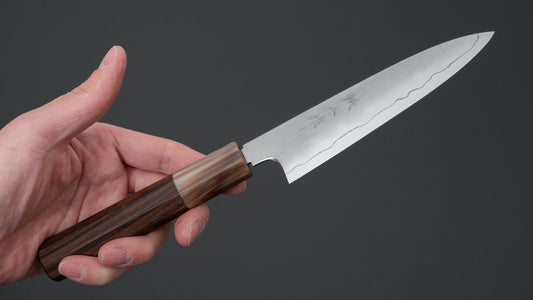 Tetsujin Silver #3 Kasumi Petty 135mm Taihei Makassar Handle