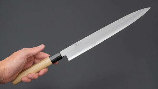 Hitohira Silver #3 Yanagiba 270mm Ho Houten Handvat (D-vorm)