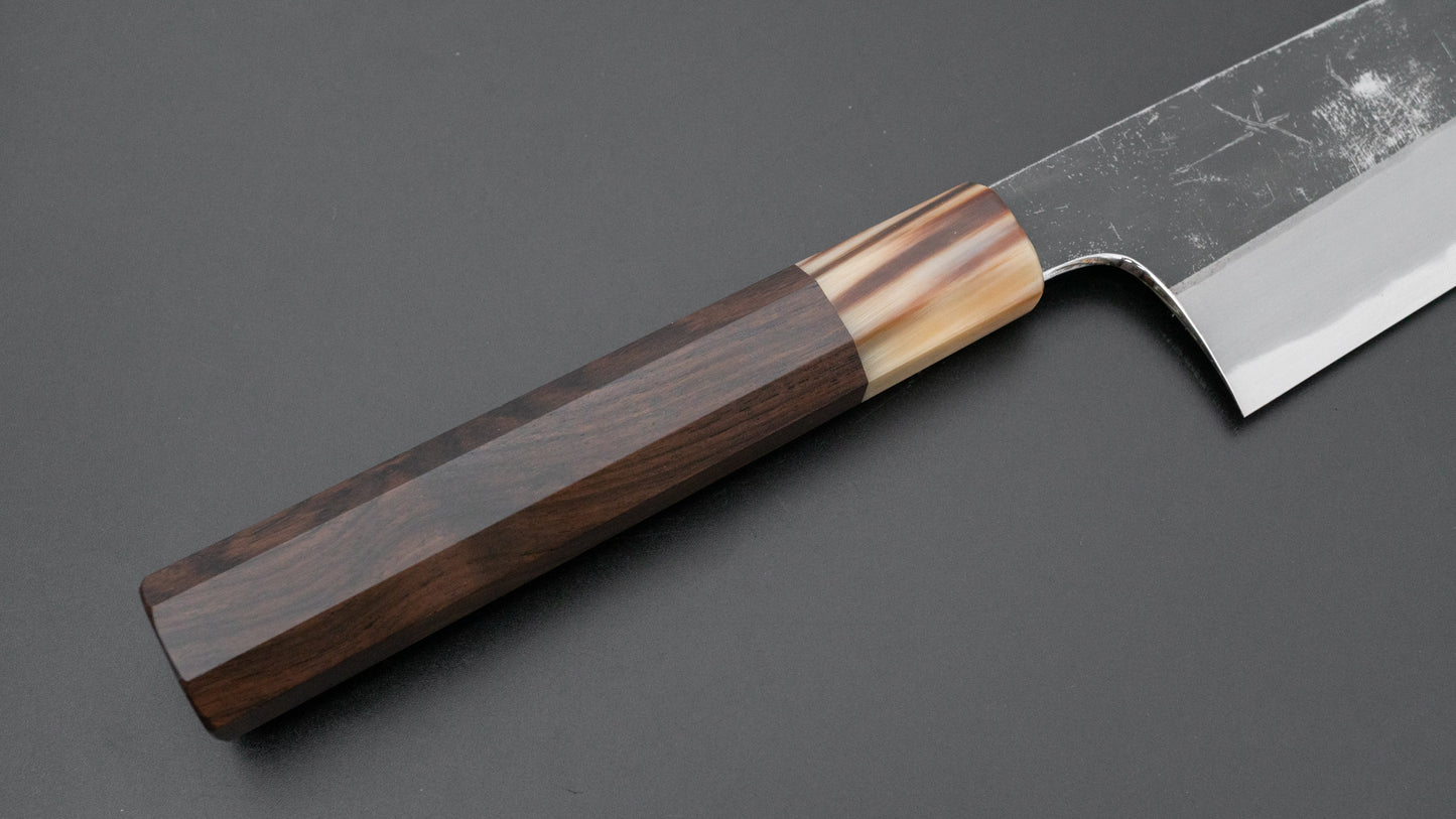 Hitohira Togashi Blue #2 Kurouchi Gyuto 240mm Ebony Handle