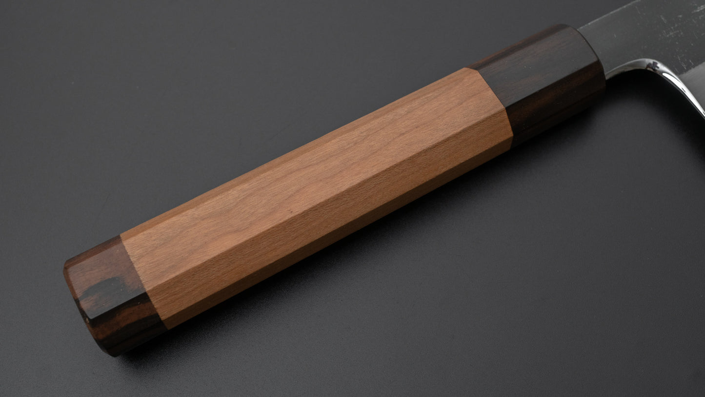 Hitohira Togashi Blue #2 Kurouchi Kiritsuke Gyuto 210mm Cherry Wood Handle (Ebony End)