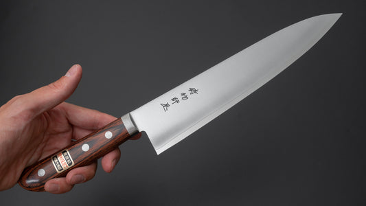 Hitohira Imojiya MZ VG-1 Gyuto 210 mm imitatie mahoniehouten handvat