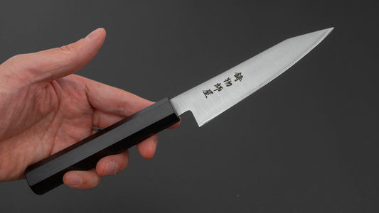 Hitohira Imojiya TH Stainless Kiritsuke Petty 120mm Ebony Handle (Wa)