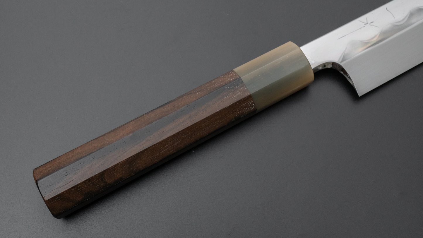 Hitohira Togashi White #1 Mizu Honyaki Yanagi Sakimaru 330mm Ziricote Handle (Saya)