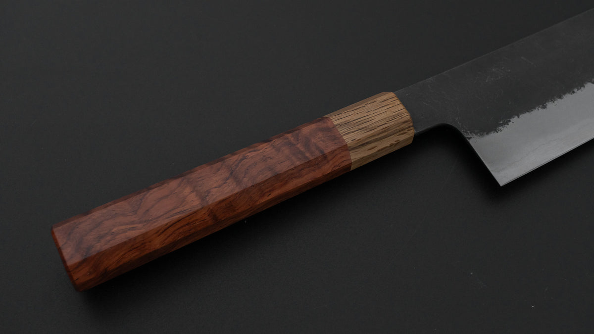 Hitohira Hinode Nashiji White #2 Stainless Clad Santoku 180mm Wood Handle
