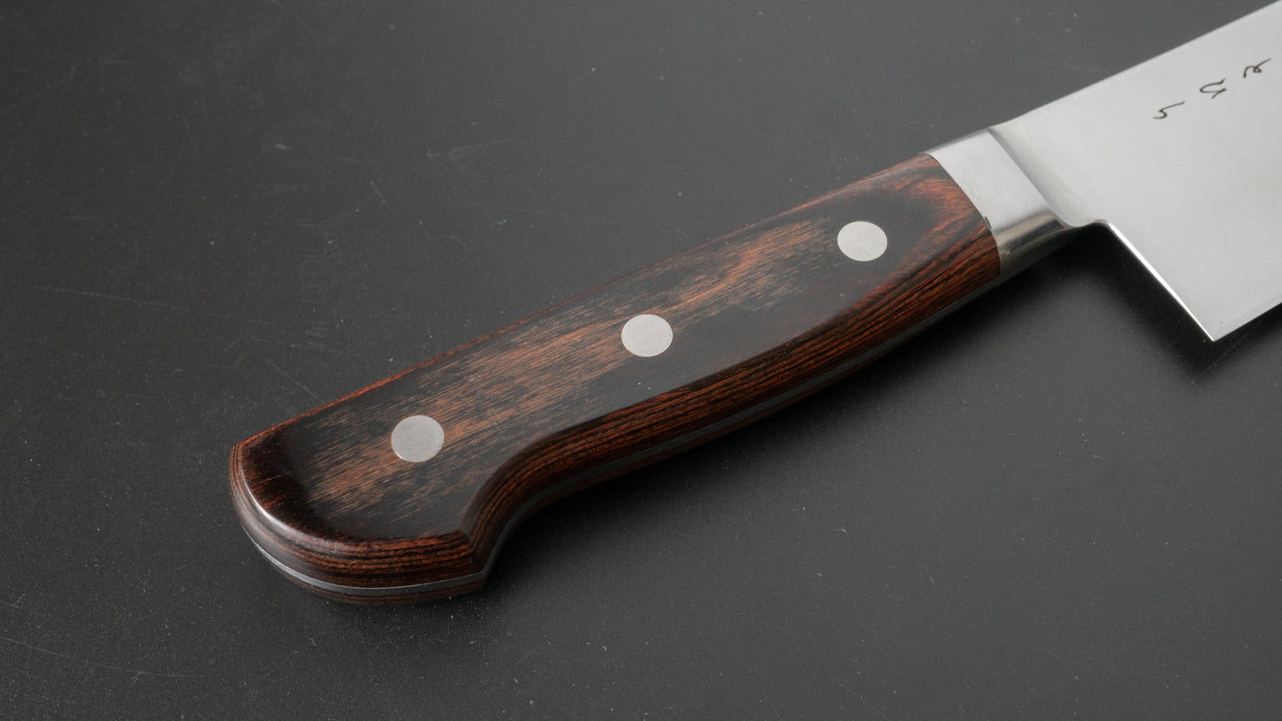 Hitohira KH roestvrij Kiritsuke Gyuto 210 mm imitatie mahoniehouten handvat