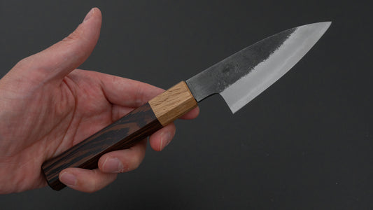 Hitohira Hinode Nashiji White #2 Stainless Clad Paring 90mm Wenge Handle