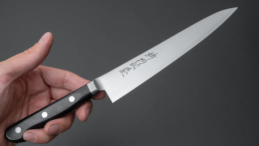 Hitohira Imojiya Blue #2 Stainless Clad Petty 150mm Pakka Handle