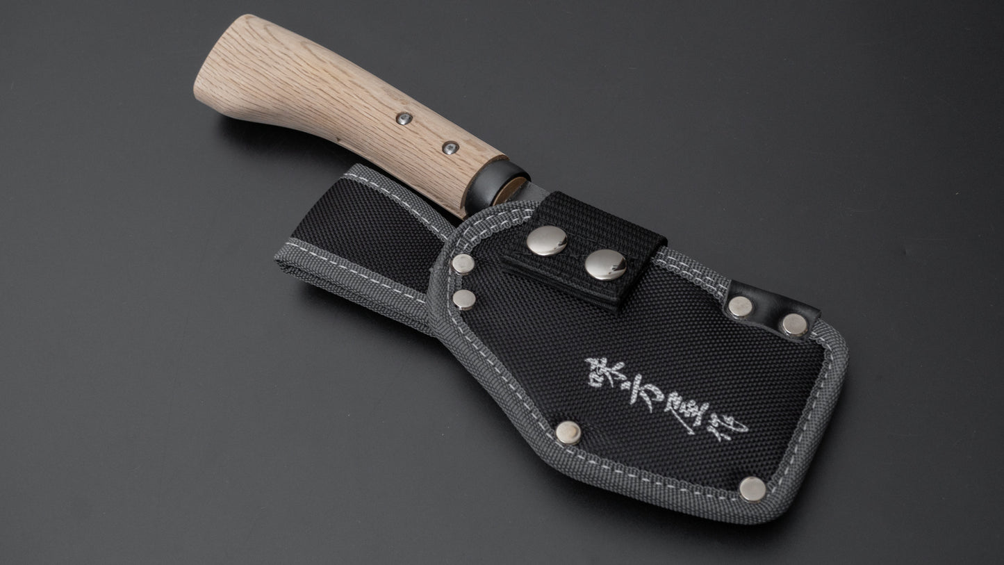 Ajikataya Kurouchi Hatchet 105mm Oak Handle (Double Bevel)