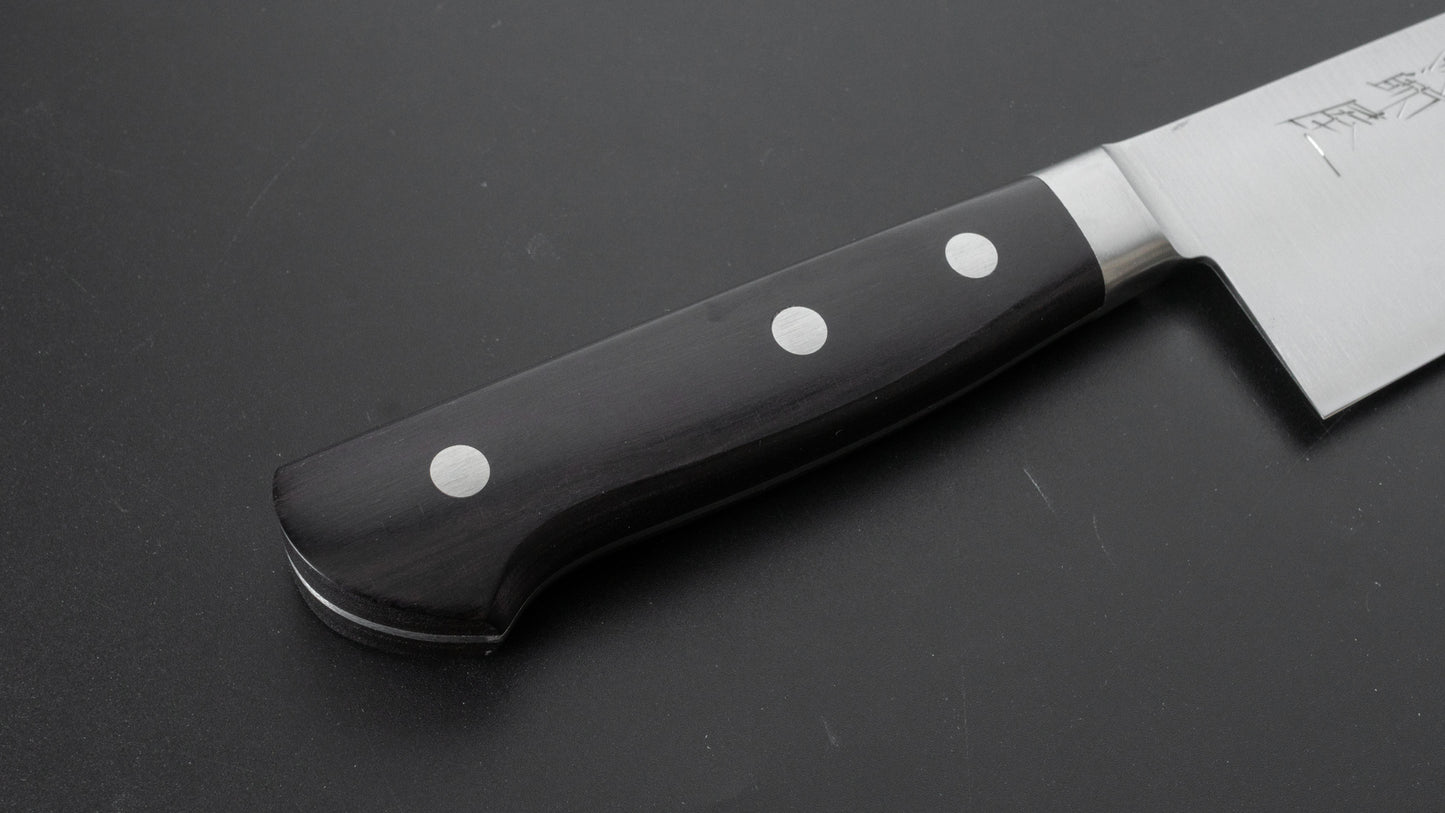 Hitohira Imojiya Blue #2 Stainless Clad Santoku 165mm Pakka Handle