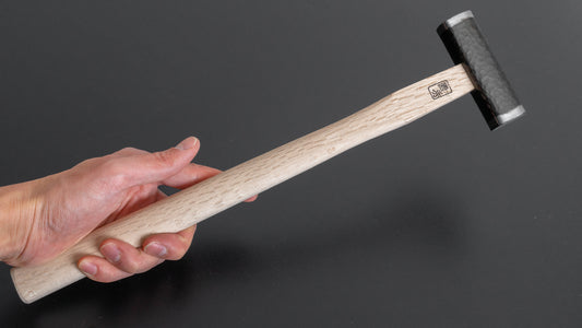 Morihei Kunihide Tsuchime Kurouchi Genno Metal Hammer 300g (Straight Handle)