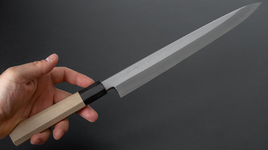Hitohira Tanaka Manzo Wit #2 Yanagiba 270 mm Ho houten handvat (Saya)