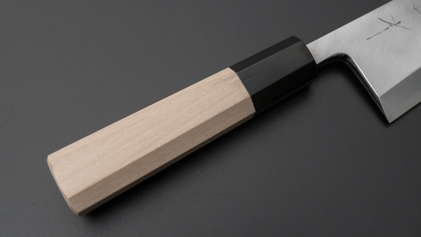 Hitohira Tanaka Manzo Wit #2 Deba 150 mm Ho houten handvat (Saya)