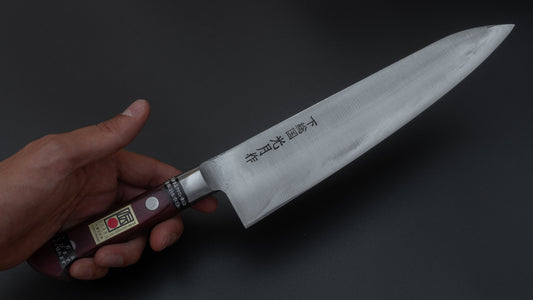 Kogetsu Wit #1 Gyuto 210 mm wijnpakka-handvat