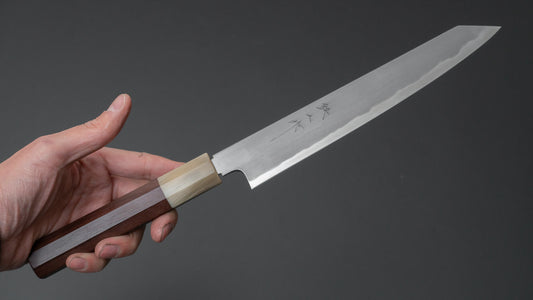 Tetsujin Blue #2 Kasumi Kiritsuke Sujihiki 210 mm Taihei houten handvat