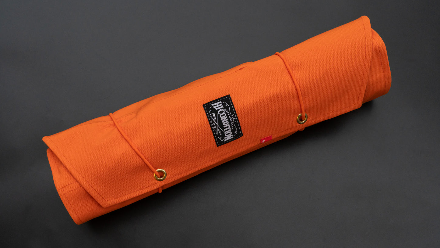HI-CONDITION Hanpu Canvas 9 Pockets Knife Roll Orange