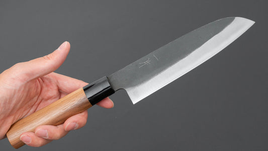 Hitohira Hizen Kurouchi White #2 Santoku 165mm Walnut Handle