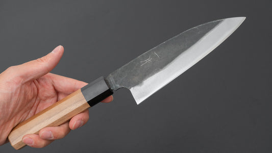 Hitohira Hizen Kurouchi Blue #1 Gyuto 155 mm walnoot handvat