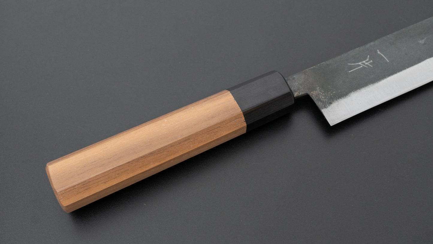 Hitohira Hizen Kurouchi Blue #1 Sujihiki 240mm Walnut Handle