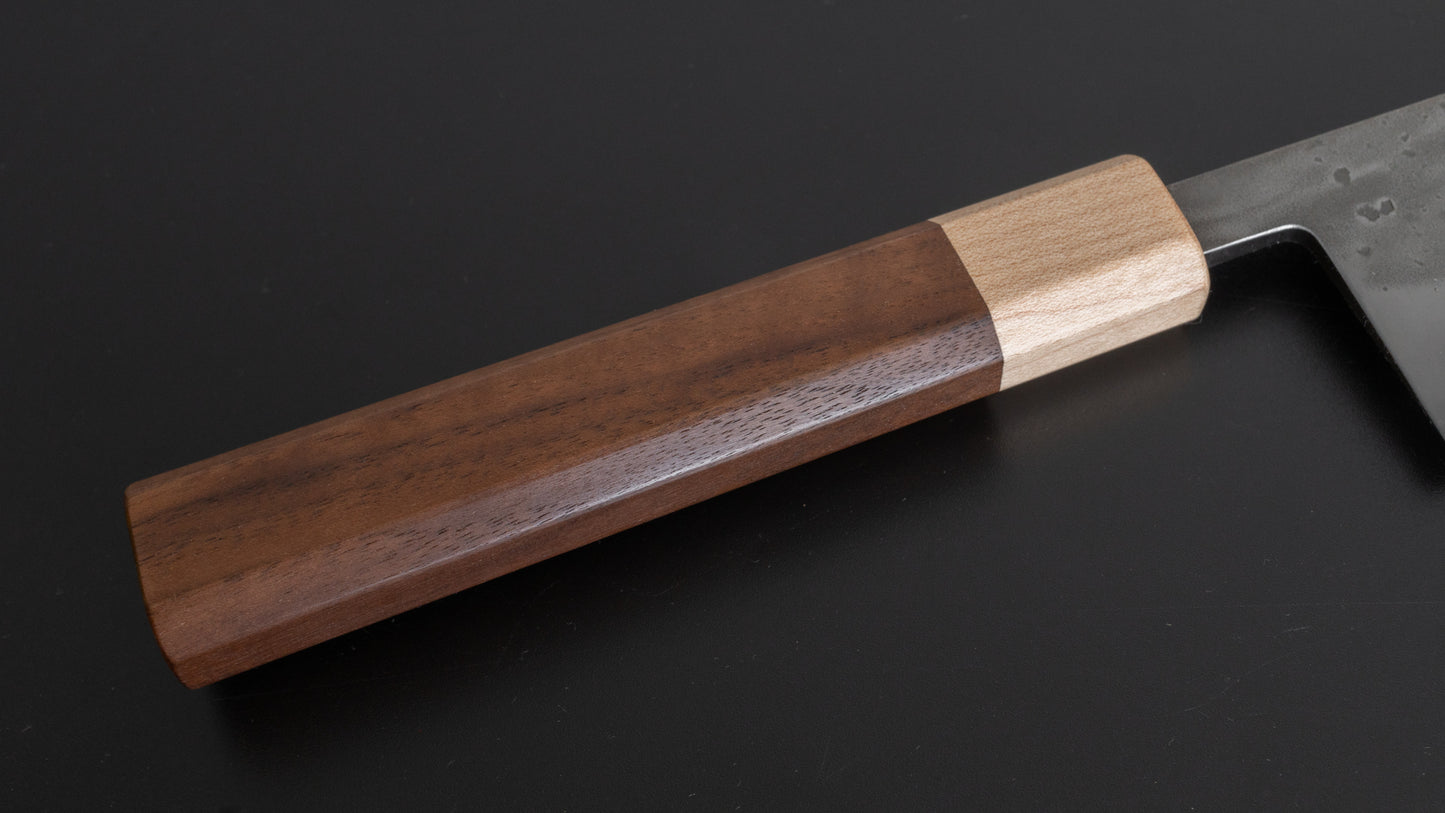 Hitohira TD Blue #2 roestvrij beklede Nashiji Gyuto 210 mm walnoot handvat