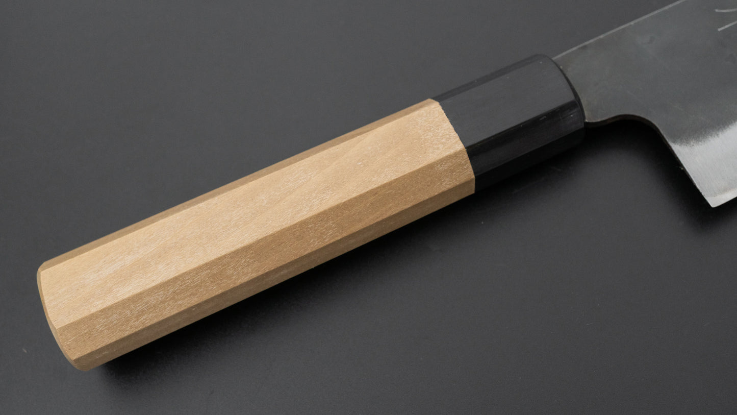 Hitohira Hizen Kurouchi Blue #1 Stainless Clad Bunka 190mm Ho Wood Handle