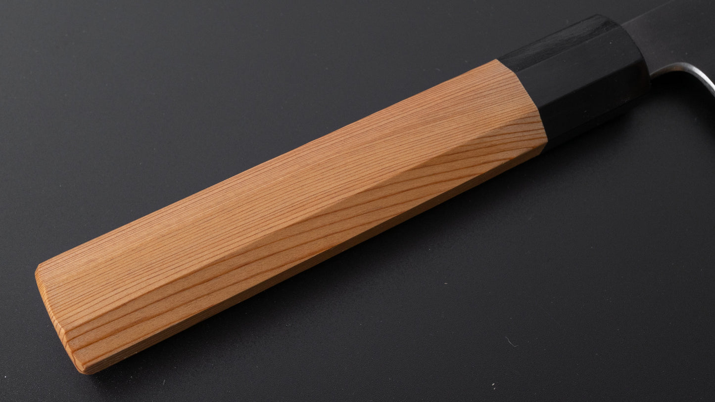 Hitohira Tanaka Kyuzo Blue #1 Kurouchi Gyuto 240mm Yakusugi Cedar Handle (Extra Height)