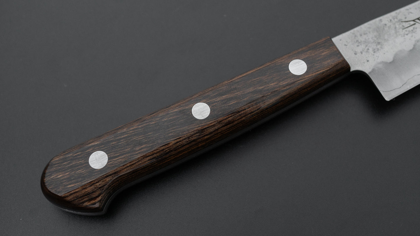 Hitohira Futana S3 Nashiji Petty 135mm Brown Pakka Handle (No Bolster)