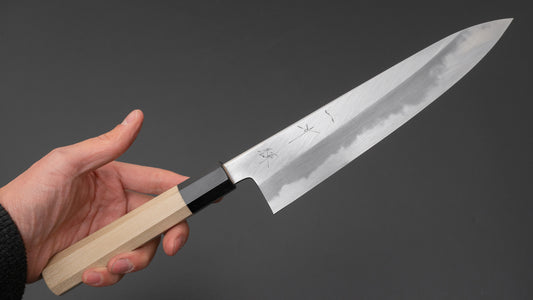Hitohira Tanaka Ren Wit #2 Gyuto 210 mm Ho houten handvat